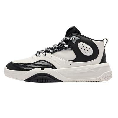 擎天鸿星尔克运动鞋冬季新款高帮休闲鞋皮面鞋子男士篮球文化板鞋