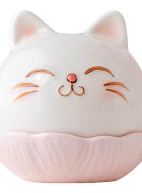 手绘萌猫陶瓷香炉家用香薰炉摆件