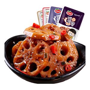 口水娃麻辣卤藕香辣藕片黑鸭藕丁下酒菜解馋休闲零食小吃袋装批发