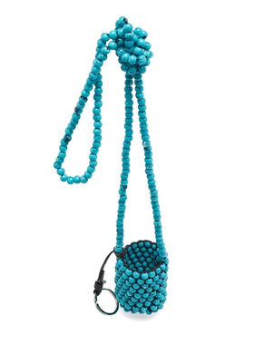 mona同款玳瑁色迷你挂脖串珠包