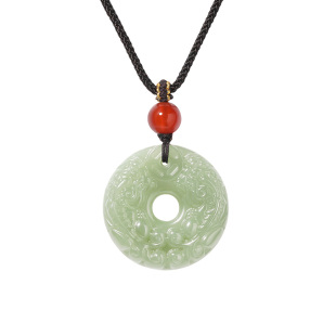 天然保真和田玉貔貅吊坠男女平安扣项链玉坠玉佩招财皮休护身符