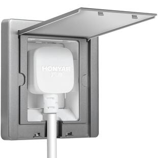 鸿雁嵌入式插座冰箱隐藏内凹型内嵌式插座隐形86型10a暗装暗盒16a