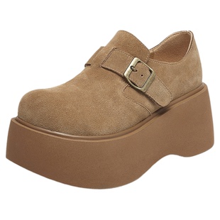 西村名物厚底勃肯鞋女2025年秋冬新款配阔腿裤的鞋子松糕爆款单鞋