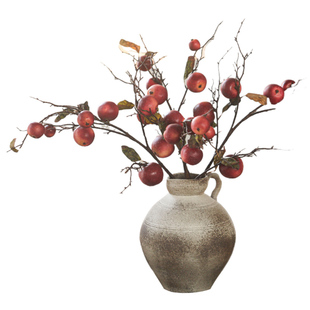 7头仿真苹果树枝复古仿真花假花仿真果子假果子平安果客厅插花