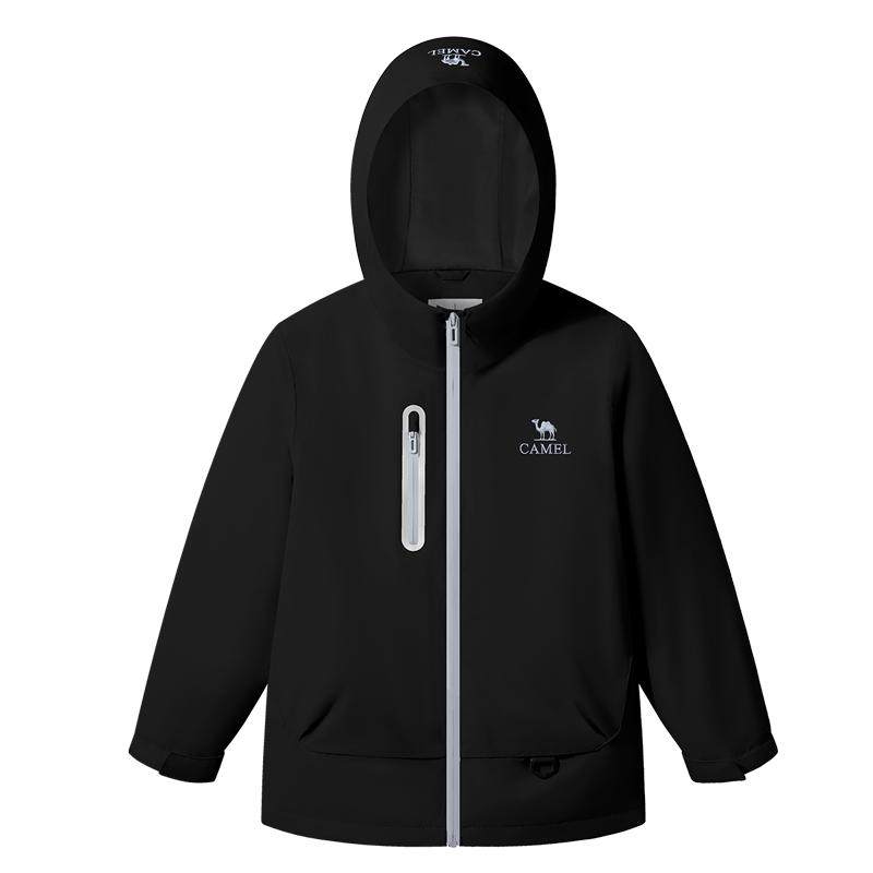 小骆驼儿童冲锋衣羽绒服2025新款防风防水户外保暖男童面包服外套