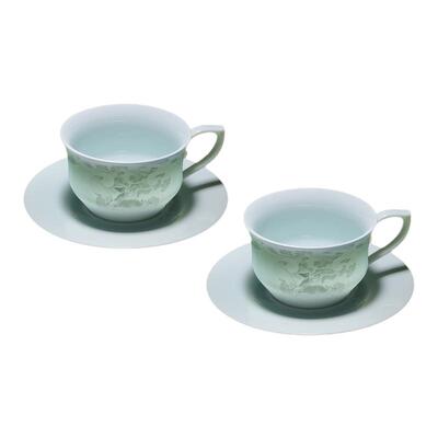 景德镇陶瓷影青纵马自由咖啡杯