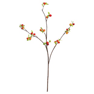 餐桌假花轻奢喜庆红果仿真野果小苹果浆果枝客厅电视柜茶几上摆件