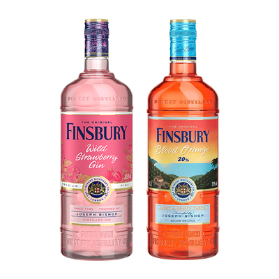 【交个朋友】Finsbury野草莓杜松子酒血橙金酒组合700ml*2