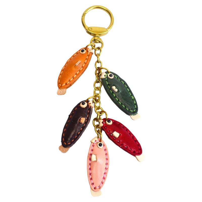 洋芋【年年有余】真皮小鱼包挂件