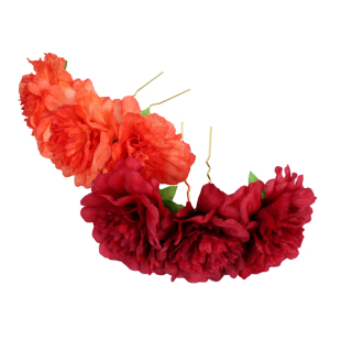 原创复古风仿真花朵发钗旗袍汉服头花民族风簪花头饰拍照写真簪子