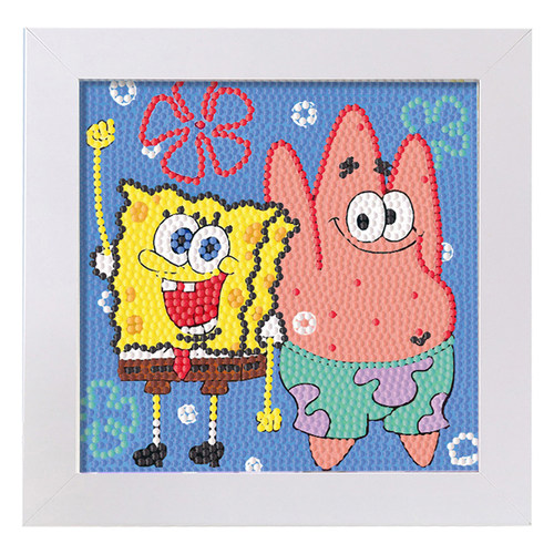 海绵宝宝派大星钻石画儿童diy手工2025新款贴送闺蜜带框砖石画