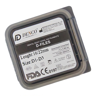 牙科材料Denco根管再预备锉D file口腔镍钛锉机用锉6支装牙医推荐