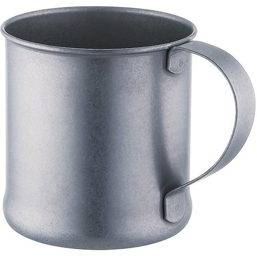 日本进口青芳不锈钢哑光银磨砂银马克杯创意简约复古咖啡杯早餐杯