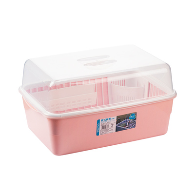 茶花盘子收纳筷餐具带盖晾碗架