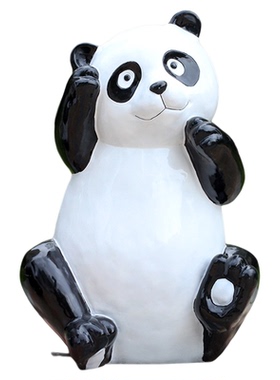 园林卡通大熊猫草坪微景观装饰品