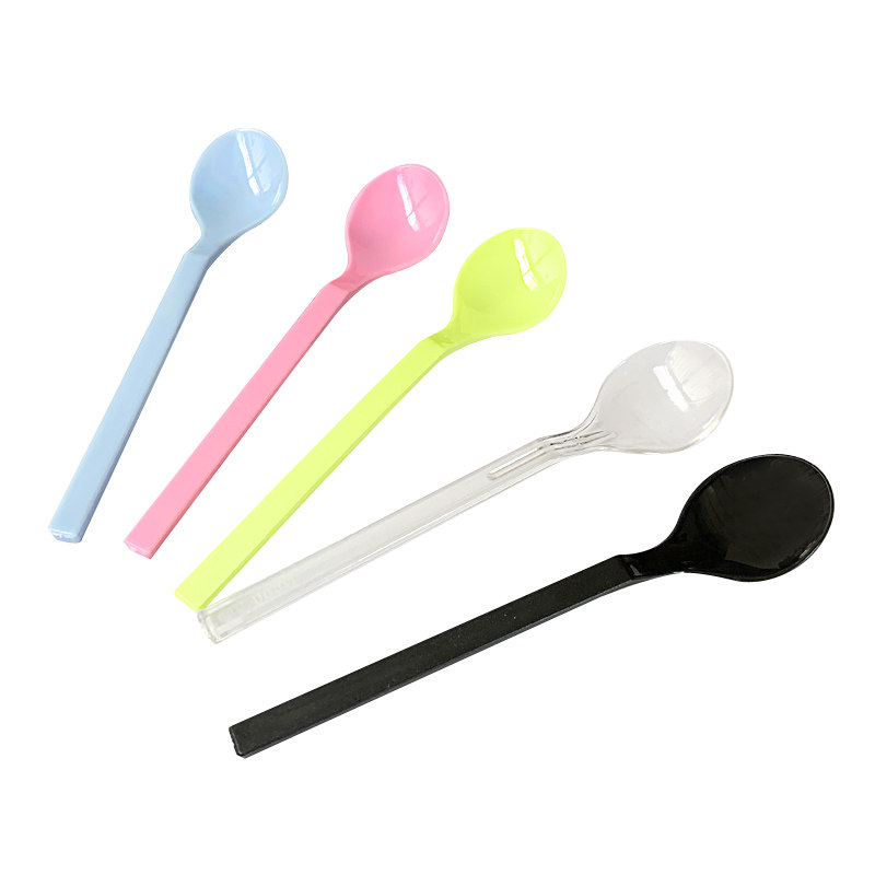 长柄塑料甜品餐具一次性烧仙草勺