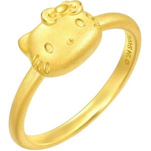 周生生珠宝三丽鸥家族Hello Kitty足金黄金戒指女94783R
