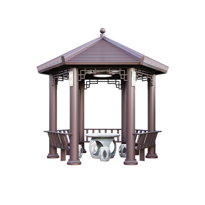 粤领铝合金仿古六角亭古建亭子