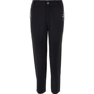 渔服饰春装女2024年新款女裤精致小绣花弹力休闲西装裤子FGGA6221