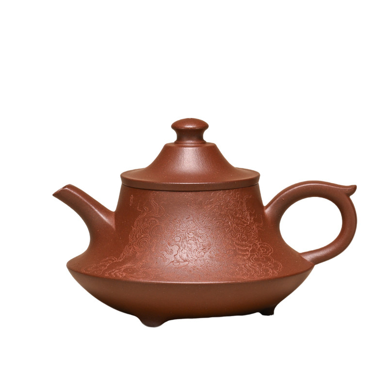黄龙山品牌宜兴紫砂壶纯手工非遗半手原矿底槽青家用茶具云炉壶