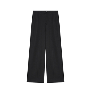 JDV男装春秋季黑色休闲羊毛西裤男宽松直筒阔腿裤男士西裤WPL5600