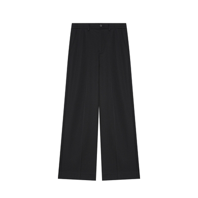 JDV2025年秋季新款黑色休闲羊毛西裤男宽松直筒阔腿裤男士西裤