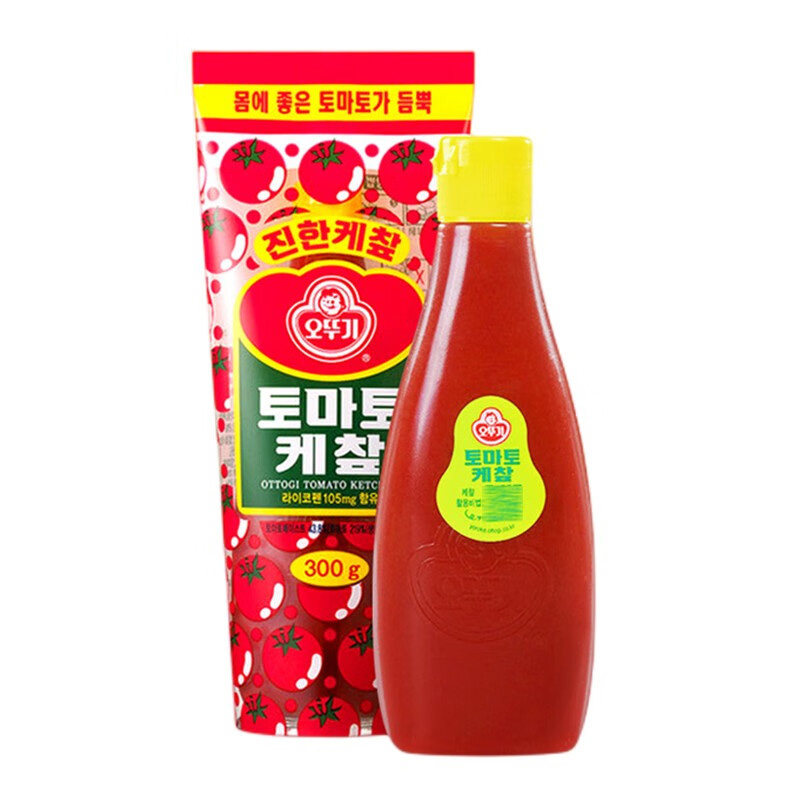 整箱韩国进口不倒翁番茄酱挤压瓶奥斯基番茄酱意大利面酱500g瓶