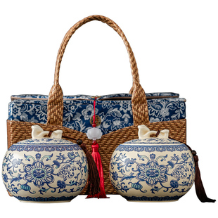 2026新款藤编茶叶罐包装盒空礼盒装高档空盒龙井红茶白茶普洱青花