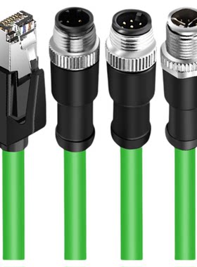 M12转rj45网线4针8芯ADX型连接器