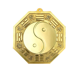 黄铜太极八卦镜铜凸镜凹镜太极镜小镜子全纯对尖角对门对路口对