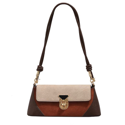 秋冬复古百搭通勤法棍单肩包