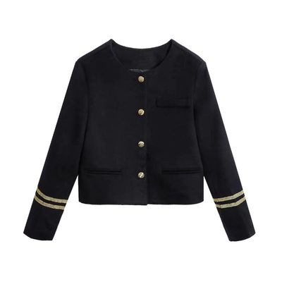 显瘦小香风海军短外套高级感保暖