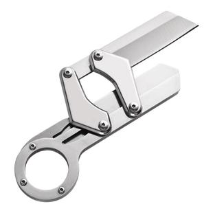 户外EDC机械折叠刀随身便携把玩变形锋利指环刀露营多功能水果刀