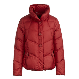 名师路白鸭绒短款羽绒服女冬季新款厚简约立领通勤纽扣装饰