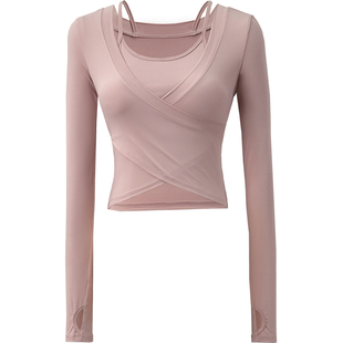 瑜伽服上衣女冬绝美健身衣运动普拉提训练套装长袖2026新款可外穿