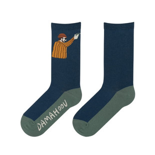 西部卡通世界插画棉袜男女袜子个性潮中筒ins百搭socks春新原宿风
