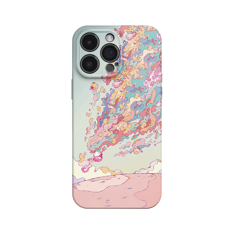 飞跃地平线~卡通萌趣少女适用iPhone16/15promax手机壳华为mate60软OPPOreon12苹果14小众vivoX200一加ACE3V