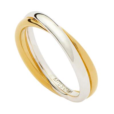 Missoma金银双生复古双圈戒指