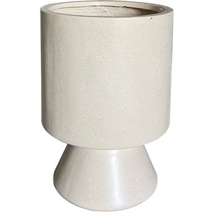 黑色镁泥落地花盆龟背竹大花盆轻奢高级感客厅大口径高脚花盆