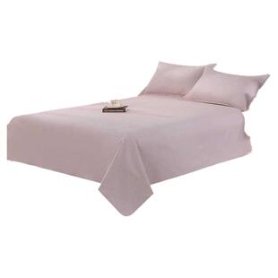 棉麻~老粗布床单老式1米5单双人纯棉加厚三件套夏天纯色凉感被单