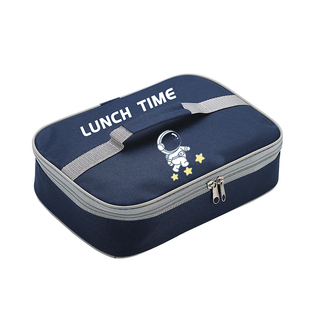 小学生饭盒袋保温手提袋子加厚铝箔男孩便当包儿童午餐包防水饭兜