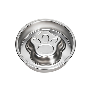 304不锈钢慢食碗中大型犬缓食盆防噎狗碗猫咪饭盆宠物食盆小型犬