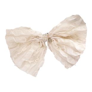 高级法式发夹千层雪纺大蝴蝶结顶夹发卡超大发饰头饰后脑勺弹簧夹