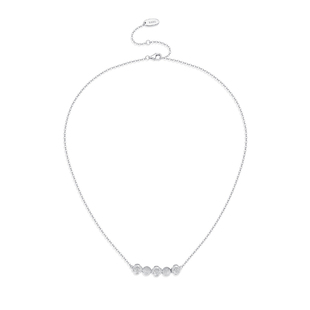 CINNLER「白山茶的香颂曲」轻奢高级感拉丝工艺925银锁骨链项链