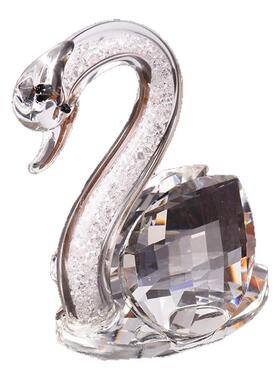 创意水晶小天鹅摆件生日礼物