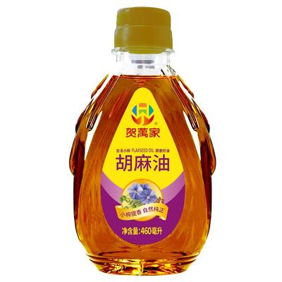 贺万家内蒙正宗纯胡麻油家用便携