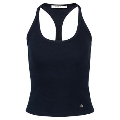 CALVINLUO 百搭修身极简风U型领工字背心吊带 25SS新品 藏青色