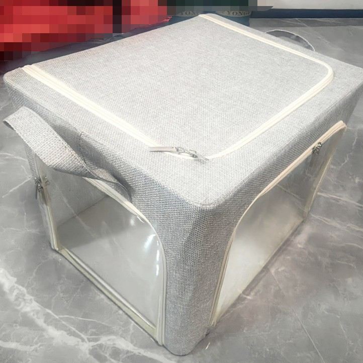 天山棉麻收纳箱可折叠收纳整理师居家被子衣物整理箱防尘防潮储物