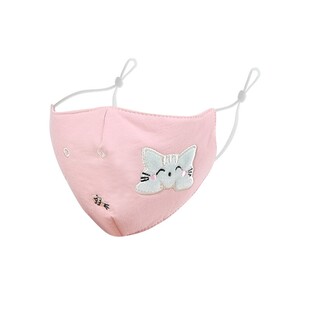 新款冬季儿童卡通小熊刺绣保暖棉布口罩学生防尘秋冬纯棉透气水洗