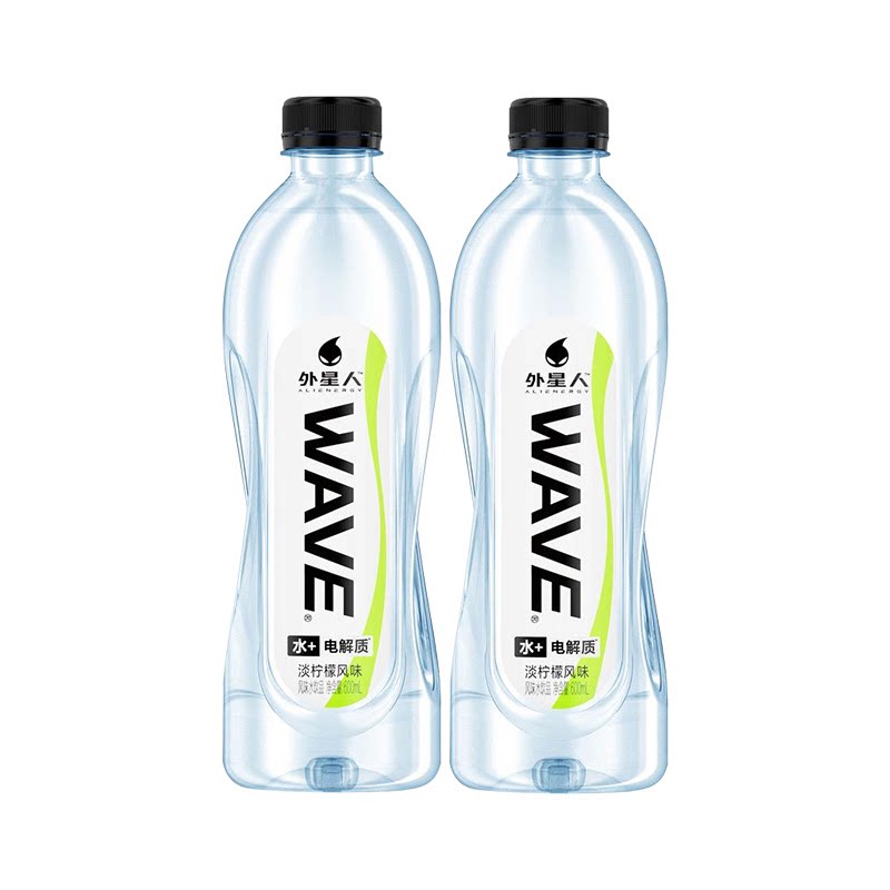 外星人wave风味水无甜无糖淡柠檬味整箱15瓶600ml电解质饮料饮品 能外实拍商品图